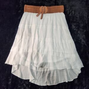 A Byer white flowy midi skirt size S